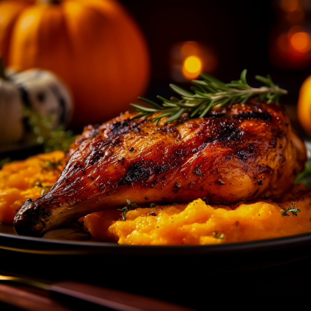 Cuisse de poulet rôti