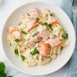 Tagliatelle au saumon sauce crème